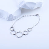Hollow Circle Charm Bracelet 925 Silver Women Jewelry Party Gift