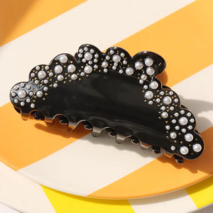 Crystal Rhinestone Pearl Hair Claws for Women