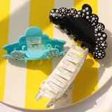Crystal Rhinestone Pearl Hair Claws for Women