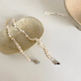 Irregular Pearl Necklace Heart Magnetic Attraction Pendant