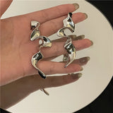 Irregular Metal Earrings European American Style Long Earrings