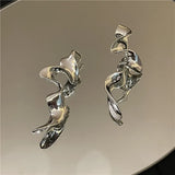 Irregular Metal Earrings European American Style Long Earrings