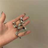Irregular Metal Earrings European American Style Long Earrings