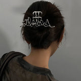 Vintage Metal Liquid Hair Claw Hair Clip Headband Sweet Girl Hair Access