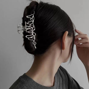 Vintage Metal Liquid Hair Claw Hair Clip Headband Sweet Girl Hair Access