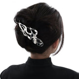 Vintage Metal Liquid Hair Claw Hair Clip Headband Sweet Girl Hair Access
