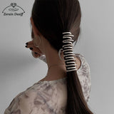 Vintage Metal Liquid Hair Claw Hair Clip Headband Sweet Girl Hair Access