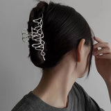 Vintage Metal Liquid Hair Claw Hair Clip Headband Sweet Girl Hair Access