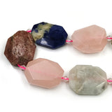 Irregular Sodalite Quartz Amethyst Bead Strand
