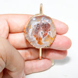 Agate Quartz Geode Druzy Stone Cuff Bracelet for Women