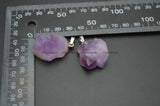 Irregular Amethyst Drusy Pendant Necklace