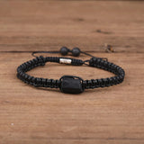 Irregular Tourmaline Bracelet Men Bad Energy Protection Crystal Bracelet