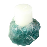 Natural Fluorite Candlestick Rough Stone Candle Holder Home Decor