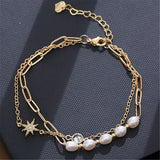 Baroque Freshwater Pearl Bracelet for Women, Lucky Cuff