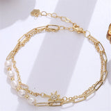 Baroque Freshwater Pearl Bracelet for Women, Lucky Cuff