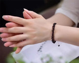 Irregular Garnet Stone Bracelet for Women Gravel Bracelet Red Crystal