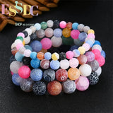 8mm Colorful Agate Chakra Bracelet