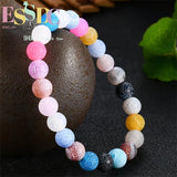 8mm Colorful Agate Chakra Bracelet