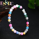 8mm Colorful Agate Chakra Bracelet