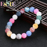 8mm Colorful Agate Chakra Bracelet