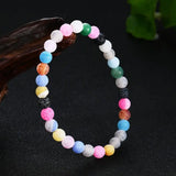 8mm Colorful Agate Chakra Bracelet