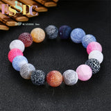 8mm Colorful Agate Chakra Bracelet
