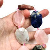 Sodalite Rose Pink Amethyst Gemstone Bead Strand