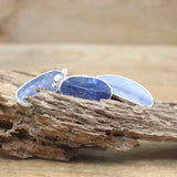 Natural Kyanite Pendant Silvery Plated Healing Necklace