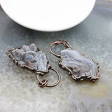 Natural Agate Slice Pendant, Druzy Vintage Necklace Charms