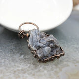 Natural Agate Slice Pendant, Druzy Vintage Necklace Charms