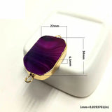 Irregular Agat Choker Necklace for Women, Double Buckle Long Pendant Necklaces