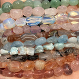 Irregular Agate Larimar Lapis Opal Tiger Eye Beads 8-10mm
