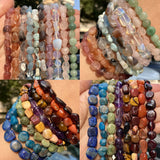 Irregular Agate Larimar Lapis Opal Tiger Eye Beads 8-10mm
