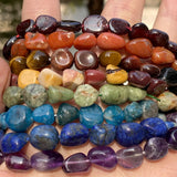 Irregular Agate Larimar Lapis Opal Tiger Eye Beads 8-10mm