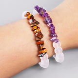 Irregular Stone Beaded Bracelet Matte Crystal Boho Jewelry