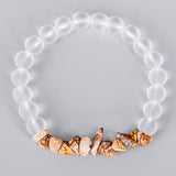 Irregular Stone Beaded Bracelet Matte Crystal Boho Jewelry