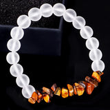 Irregular Stone Beaded Bracelet Matte Crystal Boho Jewelry