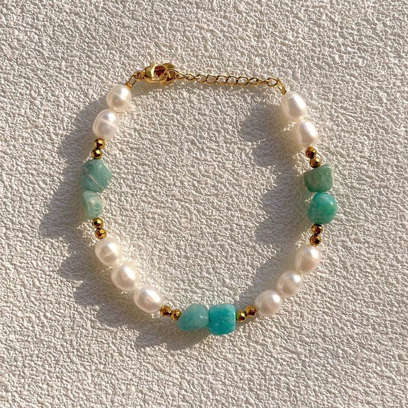 Natural Stone Bracelet Freshwater Chakra Jewelry