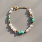 Natural Stone Bracelet Freshwater Chakra Jewelry