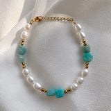 Natural Stone Bracelet Freshwater Chakra Jewelry