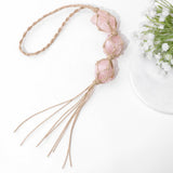 Raw Quartz Car Rearview Mirror Pendant Dream Catcher Home Ornament