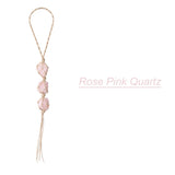 Raw Quartz Car Rearview Mirror Pendant Dream Catcher Home Ornament
