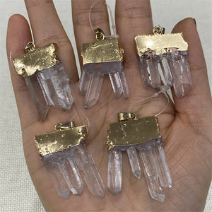Irregular Fluorite Necklace Pendant Reiki Healing Chakra Jewelry