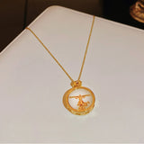 Irregular Oval Letter Pendant Necklace For Women Personality