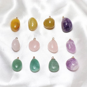 Irregular Oval Amethyst Gemstone for DIY Earrings and Necklaces