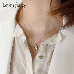 Sterling Silver Overlapping Circle Necklace Double Pendant