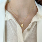 Sterling Silver Overlapping Circle Necklace Double Pendant