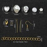 Pearl Beads Jewelry Making Kit Ear Hook Spacer Beads for DIY Bracelet