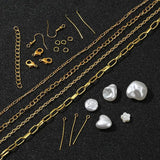 Pearl Beads Jewelry Making Kit Ear Hook Spacer Beads for DIY Bracelet