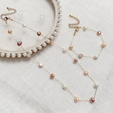 Mixed Purple Pink Baroque Pearl Choker Necklace for Women